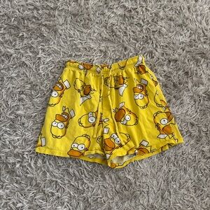 Universal Studios Yellow The Simpsons Homer Lounge Shorts